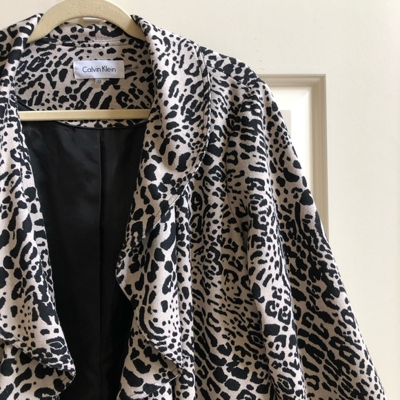 Calvin Klein leopard print ponte knit jacket NWT - Picture 3 of 9